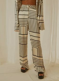 4TH & RECKLESS Norma Trouser - Black And White -Peppermayo Shop 02e75da10a0e417f91e63a47b4538da6