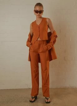 Peppermayo Exclusive Tess Suit Vest - Terracotta -Peppermayo Shop 03b5e3b8f5444a30a5a31d86f1d42e18
