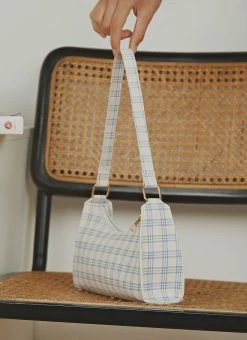 Peppermayo Avalon Handbag - Blue Gingham -Peppermayo Shop 04f886796cfe41e59948f910d385acc7