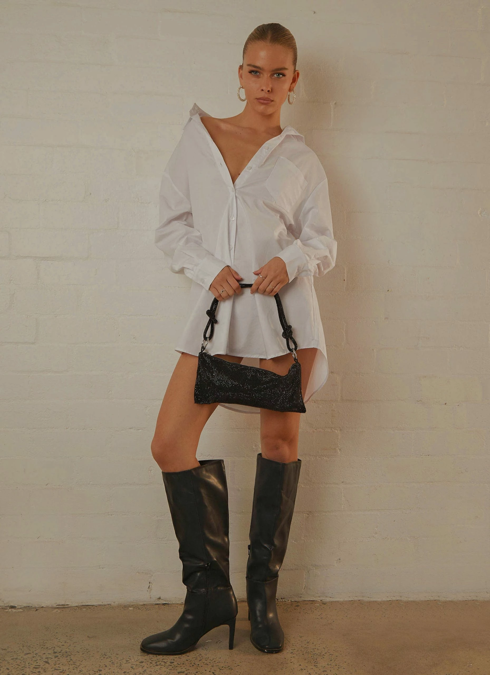 Peppermayo Exclusive Downtown Love Shirt Dress - White 3 Peppermayo Exclusive Downtown Love Shirt Dress - White