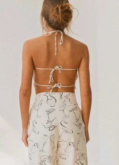 Peppermayo X Rikki Day Mercato Linen Crop Top - Aperitivo -Peppermayo Shop 075e4dc6502c46b1981c761e6ebe455b