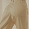Afends Shelby Hemp Twill High Waist Leg Pant - Natural