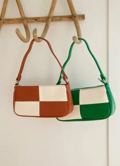 Peppermayo On The Record Handbag - Tan Check -Peppermayo Shop 095785c98c9648eb92c898944159bd5d