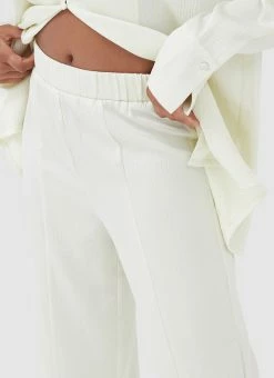 4TH & RECKLESS Faro Trouser - Off White -Peppermayo Shop 0a31802cb32e48caadce582d94b918ed