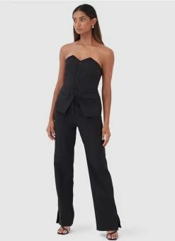 4TH & RECKLESS Athenia Trouser - Black -Peppermayo Shop 0d6441a4a6c5487d89b8b237b4a2de28