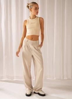Peppermayo Exclusive Magdalena Suit Pants - Stone