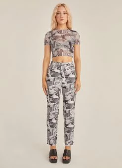 Riley Hubatka X Peppermayo Subway Style Mesh Baby Tee - Riley Collage -Peppermayo Shop 1093876fb20c453ab3e5acf9b3985289