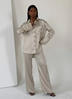 4TH & RECKLESS Norma Trousers - Diagonal Stripe