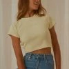 Abrand A 90s Crop Tee - Butter -Peppermayo Shop 10c23d47c2fb4794b2fc77de1ac99ff8