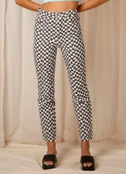 Peppermayo Exclusive Electric Avenue Pants - Warped Check -Peppermayo Shop 112c384f53114def8eb6629b6344a3a8