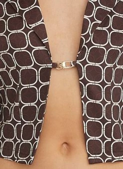 Riley Hubatka X Peppermayo Cobain Crop Shirt - Chocolate Geo -Peppermayo Shop 126bba6389444cceacfe88bdc1622262