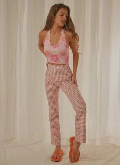 Peppermayo Exclusive Maui Halter Crop - Pink Hawaiian Floral -Peppermayo Shop 14fcf099bab44cc7b07e17aa20938ab5