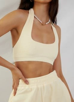 Peppermayo Exclusive Voyage Terry Halter Crop - Yellow -Peppermayo Shop 1759e985f22a4f23a496a90ce7bc0d76