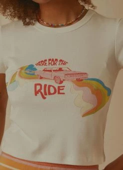 Charlie Holiday Here For The Ride Slim Tee - White -Peppermayo Shop 17d3bcd2a98041648b8e84ad2ad08fff