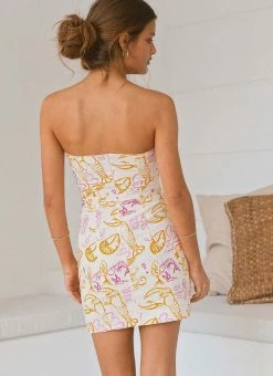 Peppermayo X Rikki Day Pranzo Linen Bustier Tube Dress - Oceanus -Peppermayo Shop 18e5bec48cdb4519b5219fb041886b12