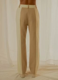 Peppermayo Exclusive Rhye Contrast Pants - Nude -Peppermayo Shop 19d4f108229945f6badf1665d647f6ca
