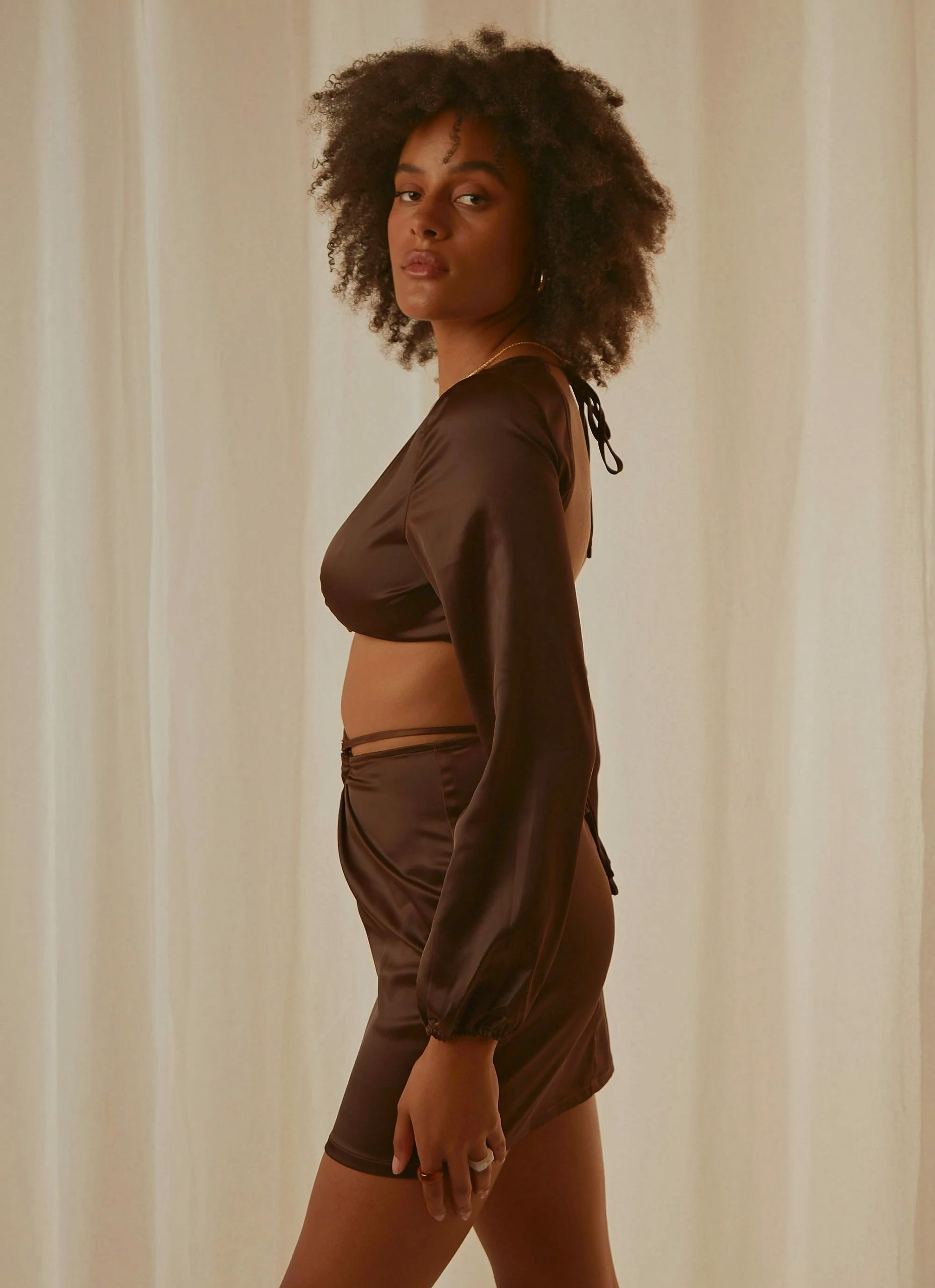 Peppermayo Exclusive Musier Crop Top - Chocolate 6 Peppermayo Exclusive Musier Crop Top - Chocolate - Image 4