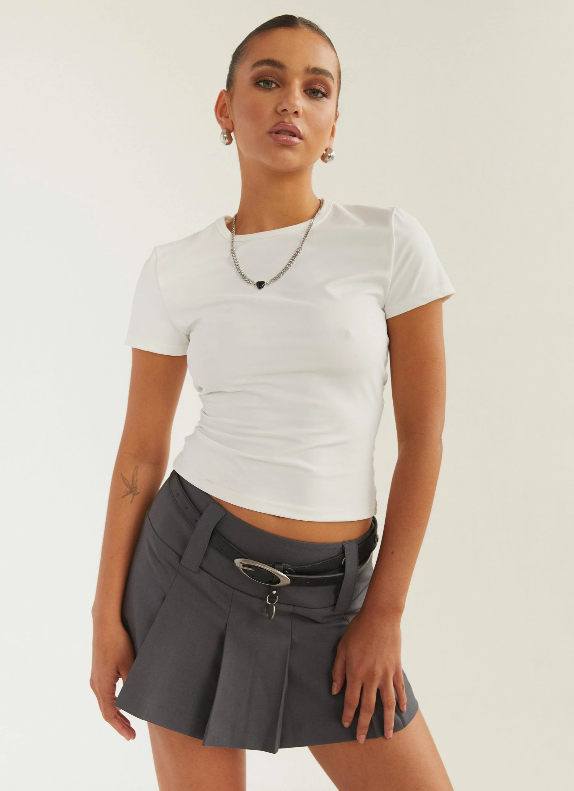 Silk X Peppermayo Solidify Me Baby Tee - Porcelain 5 Silk X Peppermayo Solidify Me Baby Tee - Porcelain - Image 3