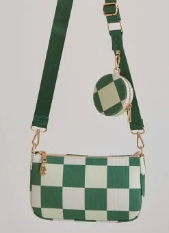 Riley Hubatka X Peppermayo Laguna Cross Body Bag - Green Check -Peppermayo Shop 231b4068e18e4433a49c4862064dced4