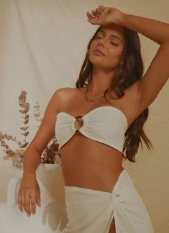 Peppermayo Exclusive Sandy Days Crop Top - White -Peppermayo Shop 2529b421db164829950b9961511c7ab6