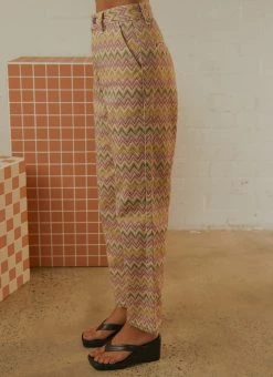 Cools Club California Pant - Retro Chevron -Peppermayo Shop 26a7a029bd08481f8f1d77868b4af263