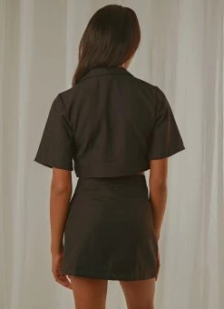 Peppermayo Exclusive New York City Cropped Blazer - Black -Peppermayo Shop 2706c014a6b34bbe8a18f05022080014