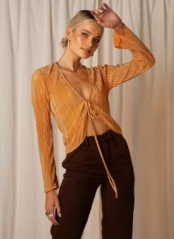 Peppermayo Exclusive Barcelona Nights Tie Top - Rust