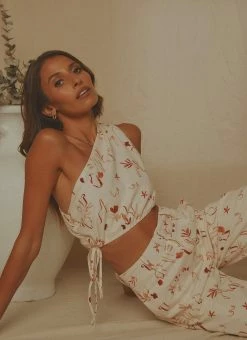 Peppermayo Exclusive Sasha Linen Crop - Safari