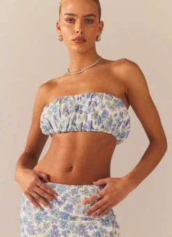 Peppermayo Exclusive Countryside Picnic Bandeau Top - Daisy Chain