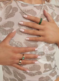 Riley Hubatka X Peppermayo A Fairytale Ring Set - Gold And Green 8 Riley Hubatka X Peppermayo A Fairytale Ring Set - Gold And Green -Peppermayo Shop 3a3414b7c3f746e18890a0a1eea25337