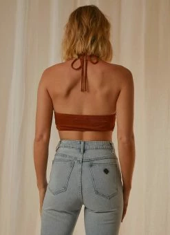 Peppermayo Dancing On Tables Crop Top - Brown -Peppermayo Shop 3be7d0b007e74514aaa6997c1bd5e0f5