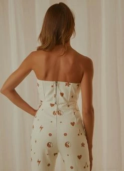 Peppermayo Exclusive Fashion Flashback Bustier - Chocolate 90s Motif -Peppermayo Shop 3f6be42b94d54770955c55c3927446fa