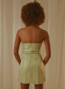 Peppermayo Exclusive Ivy Vine Mini Dress - Sage Shimmer -Peppermayo Shop 40fc589b29a4483ba902355587d2a7bb