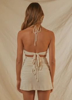 Peppermayo Exclusive Lila Crop Top - Ivory -Peppermayo Shop 41201f1151494279b673a6e7a0f58214