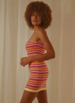 Peppermayo Exclusive Yasmine Knit Mini Dress - Pink Stripe -Peppermayo Shop 417b936fd29642ecaa710bf0e1a7e4e7