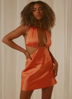 Peppermayo Above It All Mini Dress - Orange