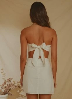 Peppermayo Exclusive Sandy Days Crop Top - White -Peppermayo Shop 42f8e27ea54741008059c236887c44fe