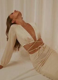 Peppermayo Exclusive Soleil Tie Top - Ivory