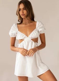 Peppermayo Exclusive Across The Tides Mini Dress - Pure White
