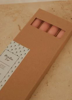 Candle Co Moreton 30cm Eco Dinner Candle Pack Of 4 - Peach -Peppermayo Shop 45527b238b3e432eb56237d49da6e64a