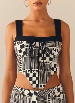 Peppermayo Exclusive Play It Louder Bustier Top - Barcode -Peppermayo Shop 46c7428f0ebe4624a10979534c50c0a8