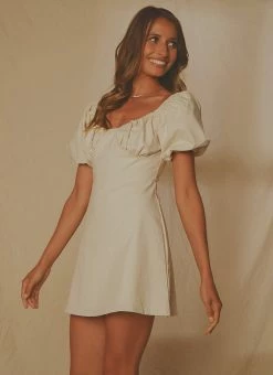 Peppermayo Exclusive San Sebastian Linen Mini Dress - Oatmeal -Peppermayo Shop 483ad7bfbfd84d2d93b567a5505e5a76