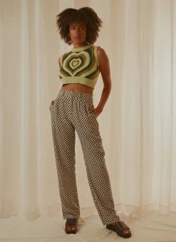 Peppermayo Exclusive Set The Tone Suit Pants - Choc Warped Check -Peppermayo Shop 48e482b398564faa9504fea307d47d74