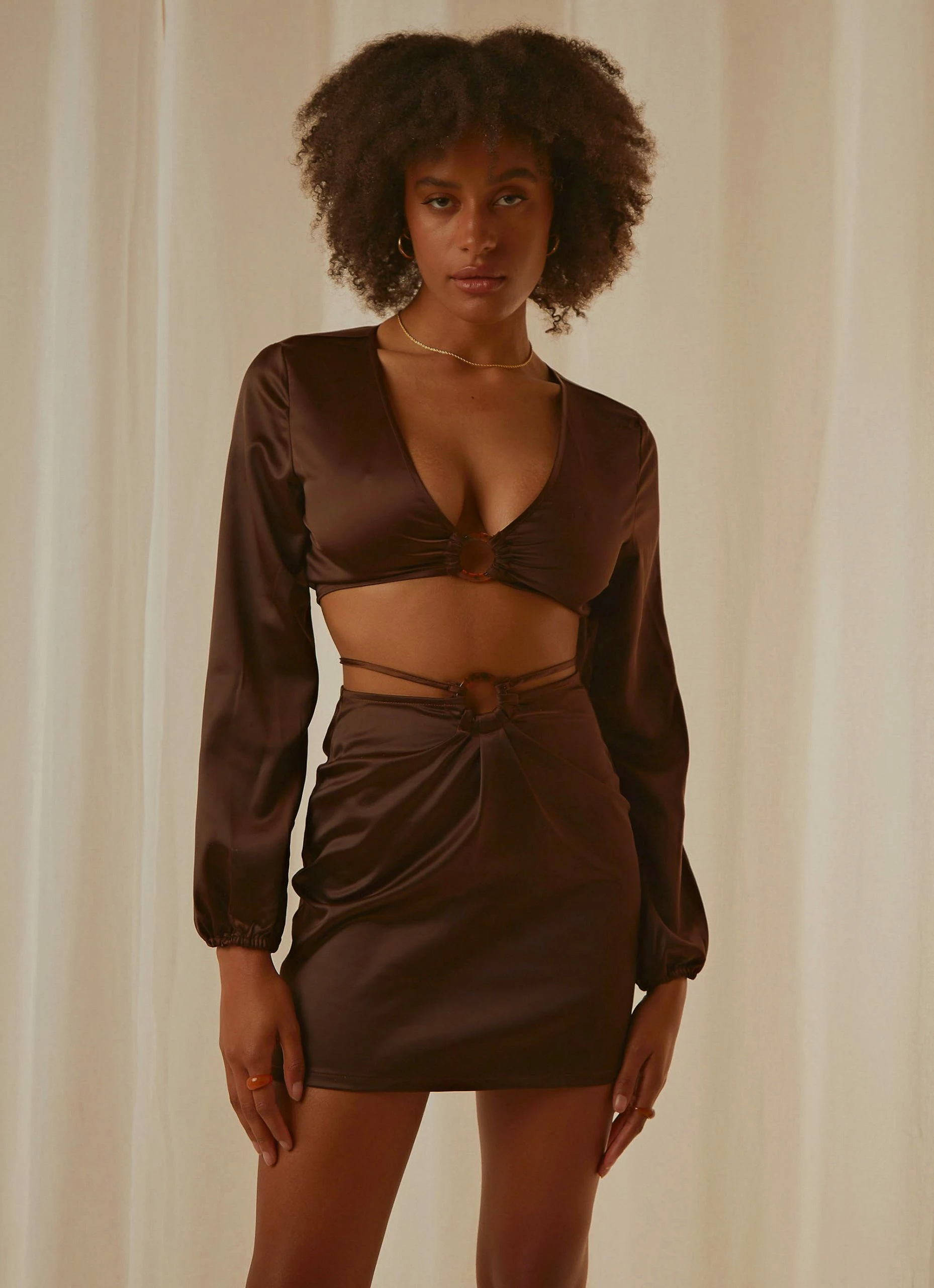 Peppermayo Exclusive Musier Crop Top - Chocolate 4 Peppermayo Exclusive Musier Crop Top - Chocolate - Image 2