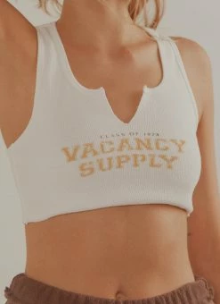 Vacancy Supply Outtakes Ribbed Tank - Off White