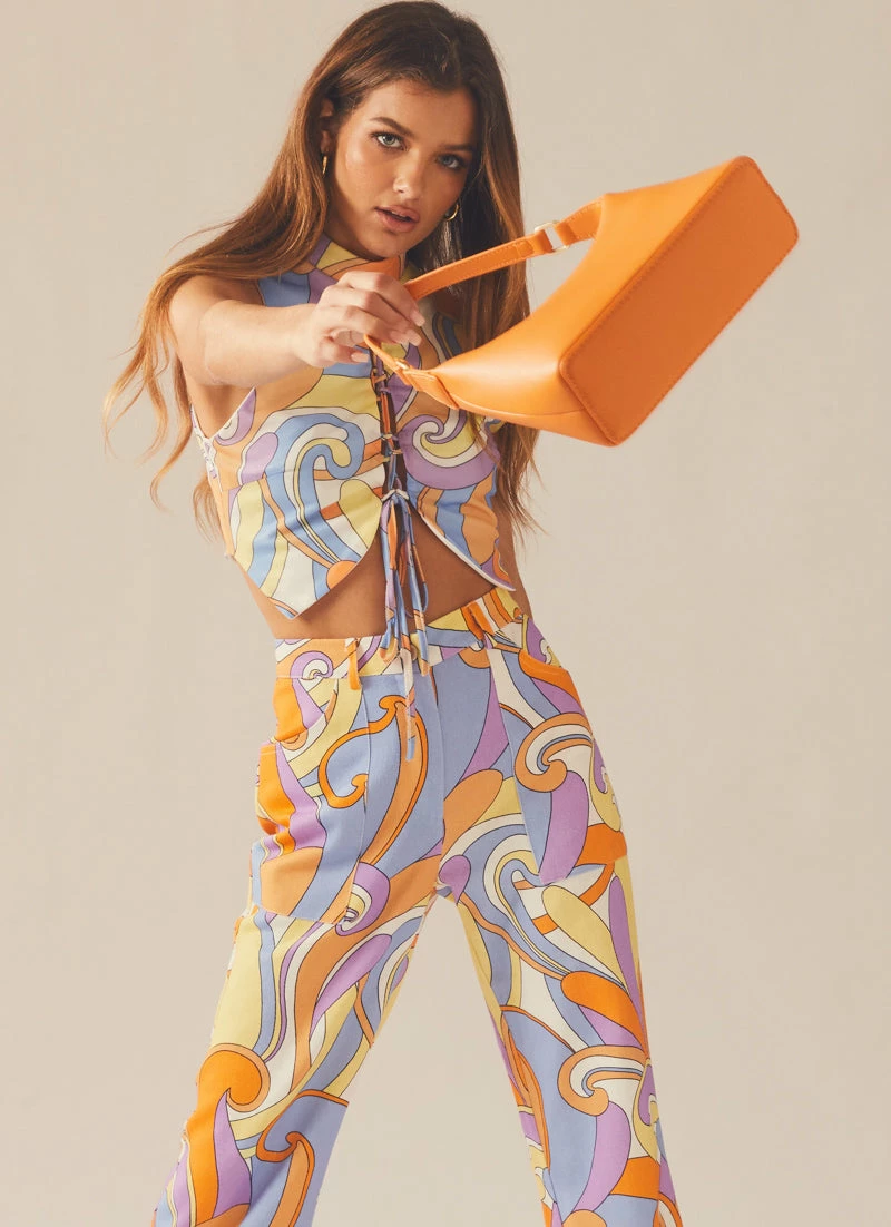 Peppermayo Exclusive Paradising Mesh Top - Retro Swirl 5 Peppermayo Exclusive Paradising Mesh Top - Retro Swirl - Image 3