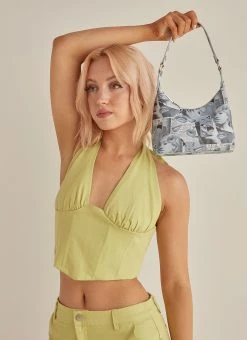 Riley Hubatka X Peppermayo Destination Bustier Drill Top - Sage -Peppermayo Shop 5b8b07fb3aa7470ba2679d390a38a9cd