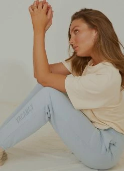 Vacancy Supply Paradise Sweatpants - Sky Blue