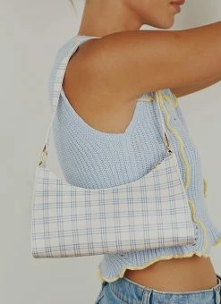 Peppermayo Avalon Handbag - Blue Gingham