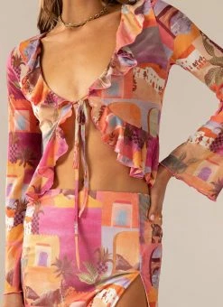 Peppermayo Exclusive Sweet And Sultry Tie Top - Sunset Building -Peppermayo Shop 60c717a83f084d1097fb27b3396d31e1